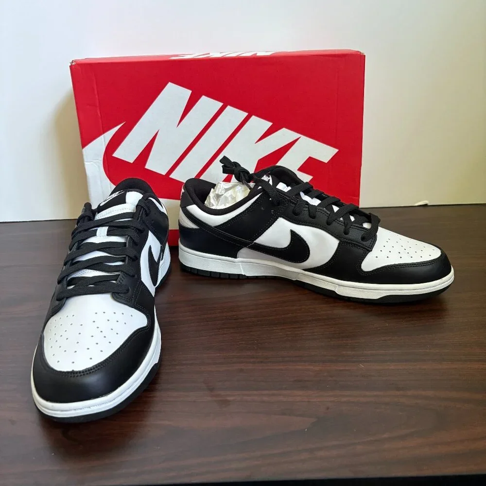 Nike Dunk Low 'Panda' Sneakers Black/White DD1391-100 Men's Size 13 NEW